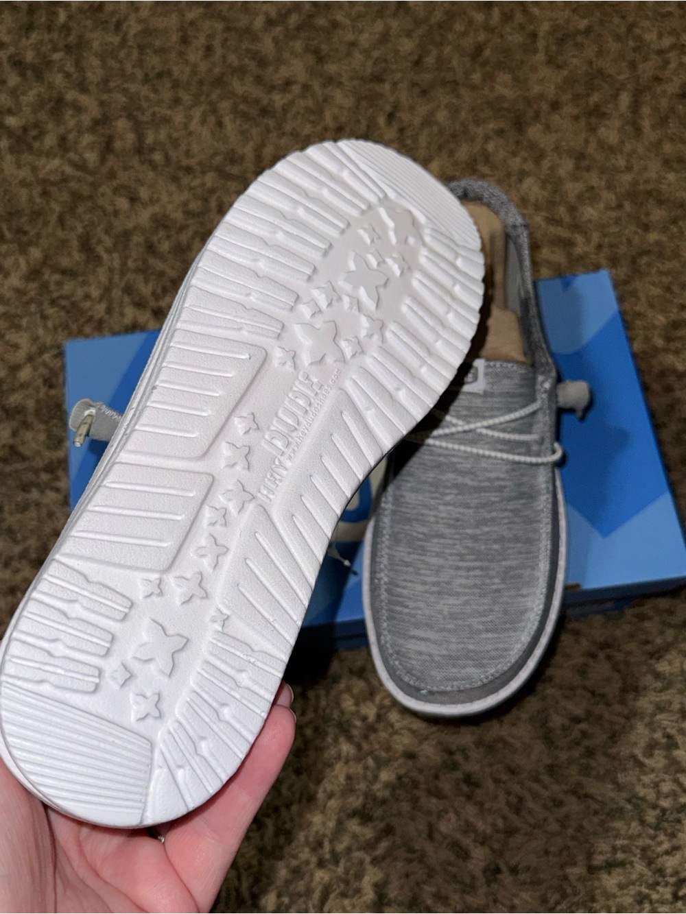 Hey Dude Wendy Sport Knit Women's Casual Shoes Grey W8 No Box 40549-030 - Picture 4 of 5